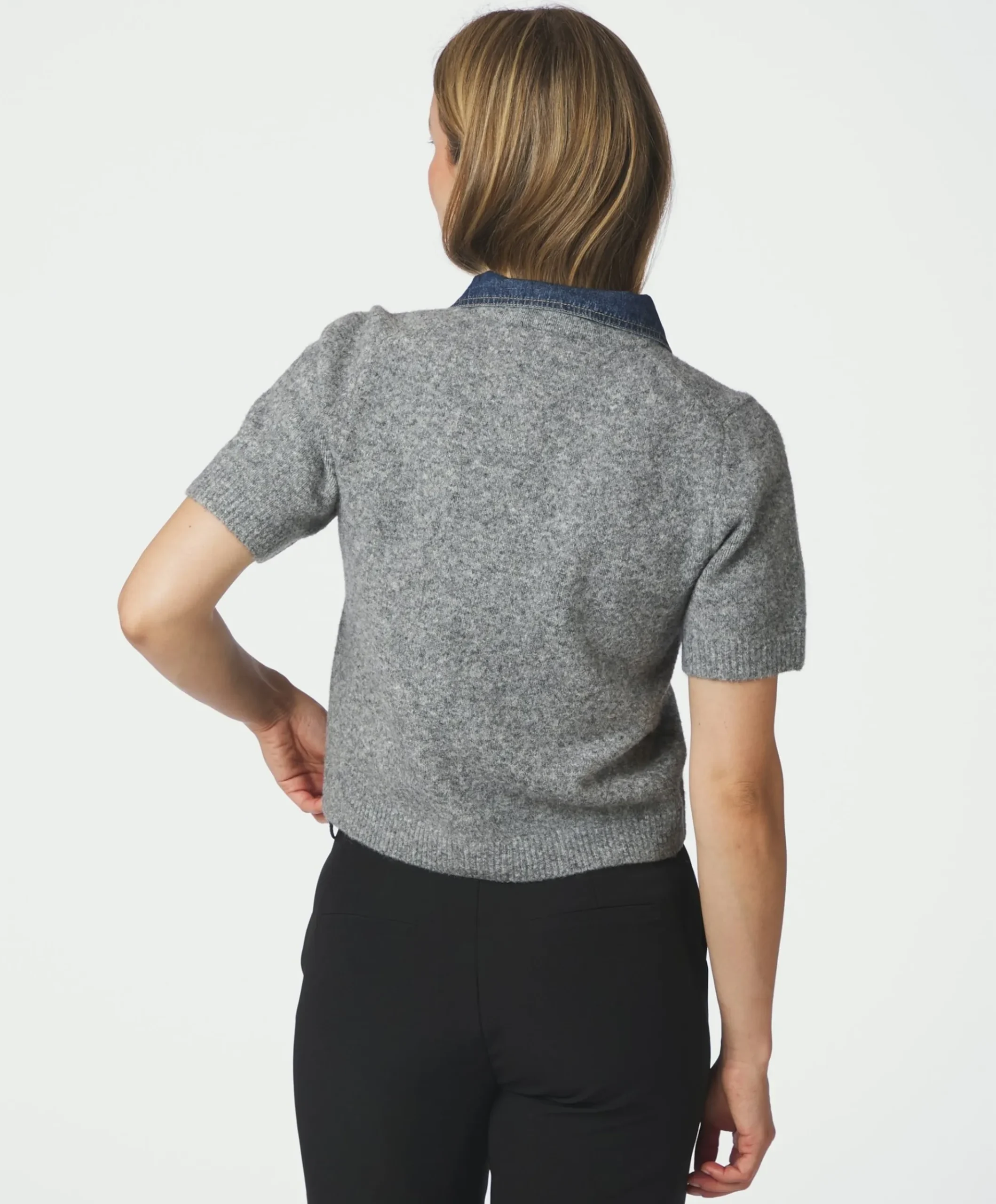 Dames vest grijs