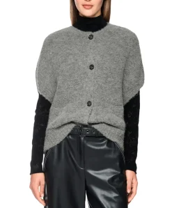Dames vest grijs