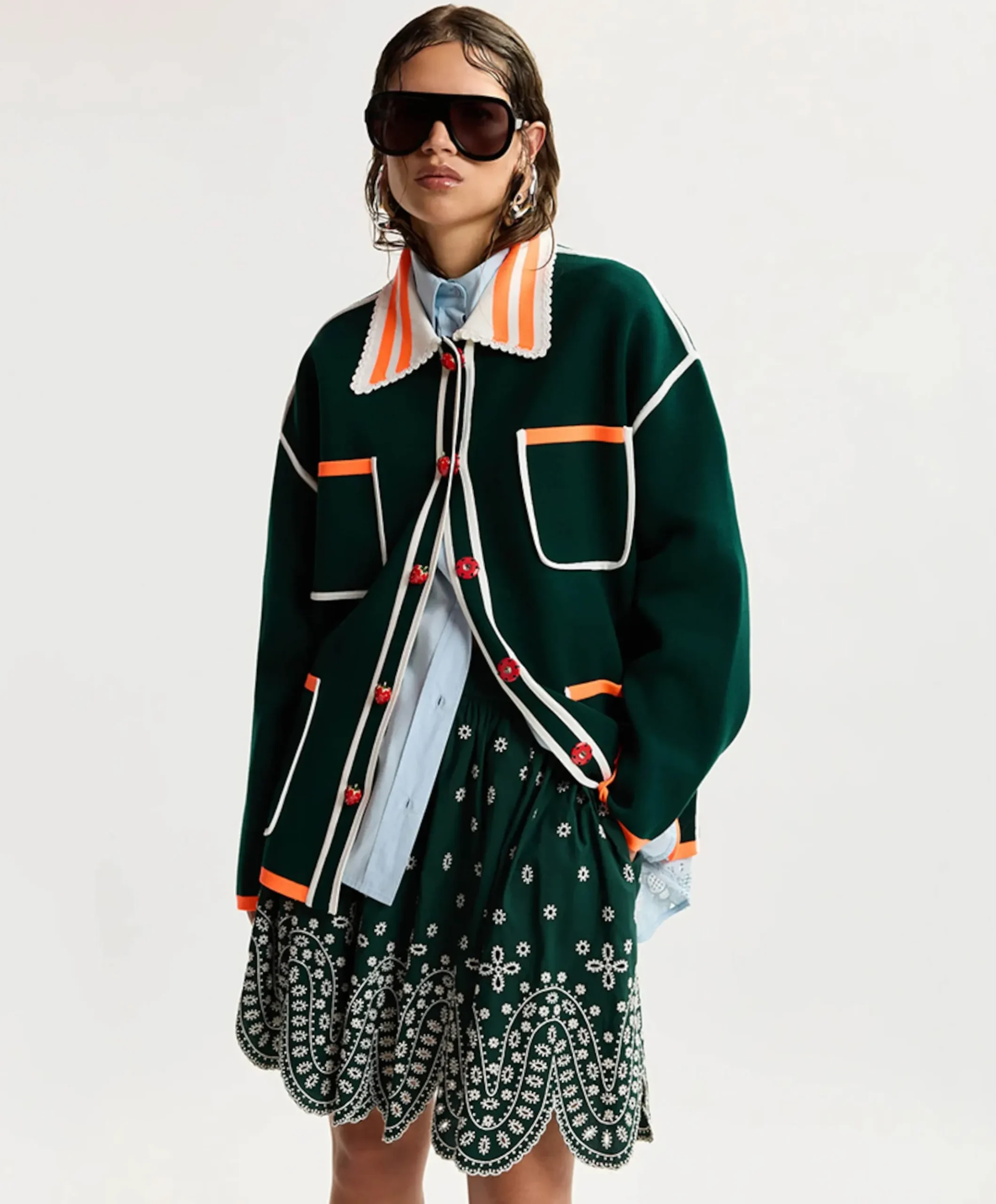 Dames vest groen