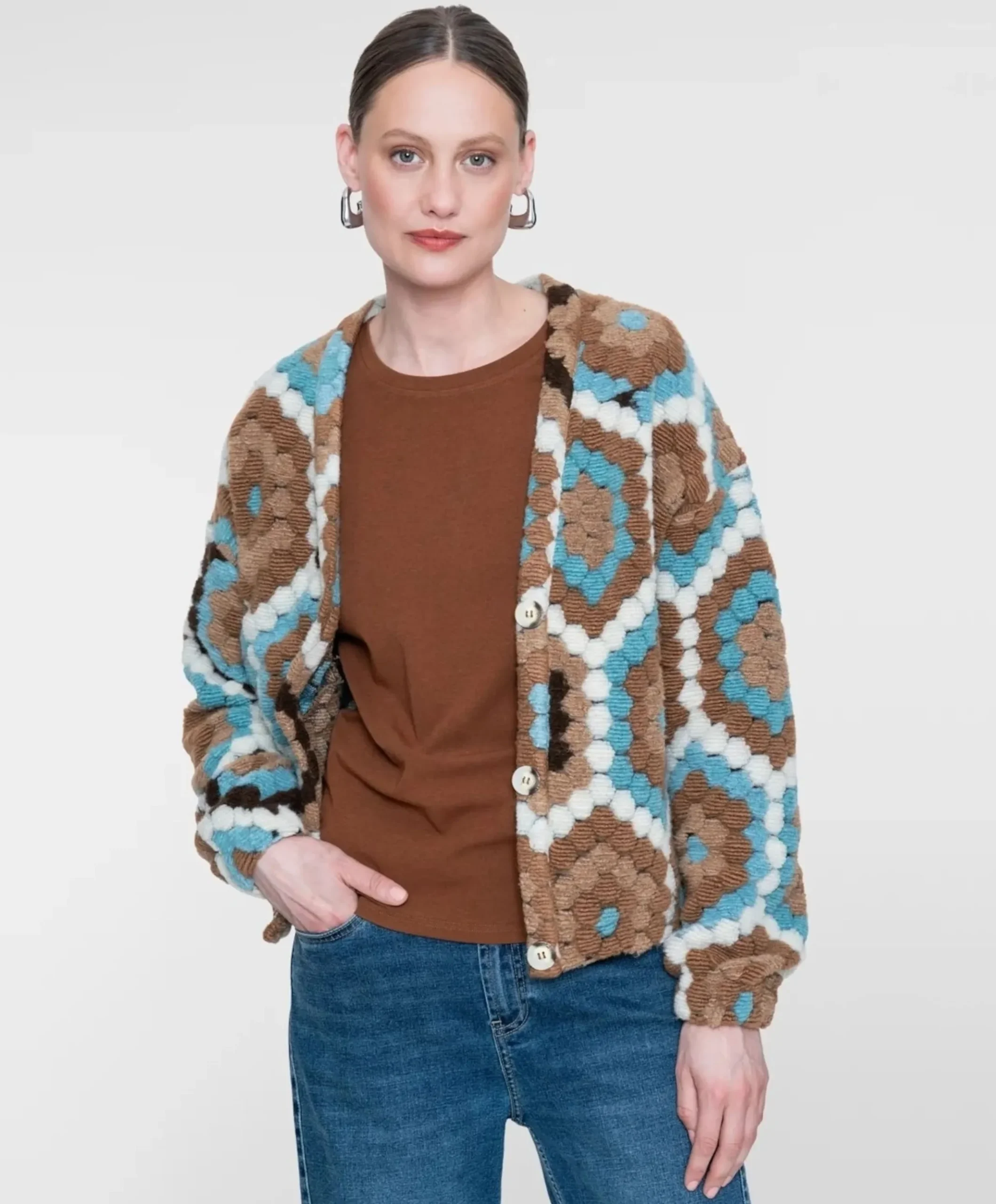 Dames vest multicolor