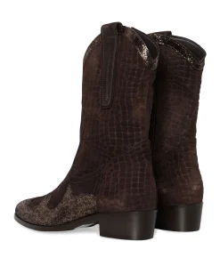 dames westernlaarzen beige