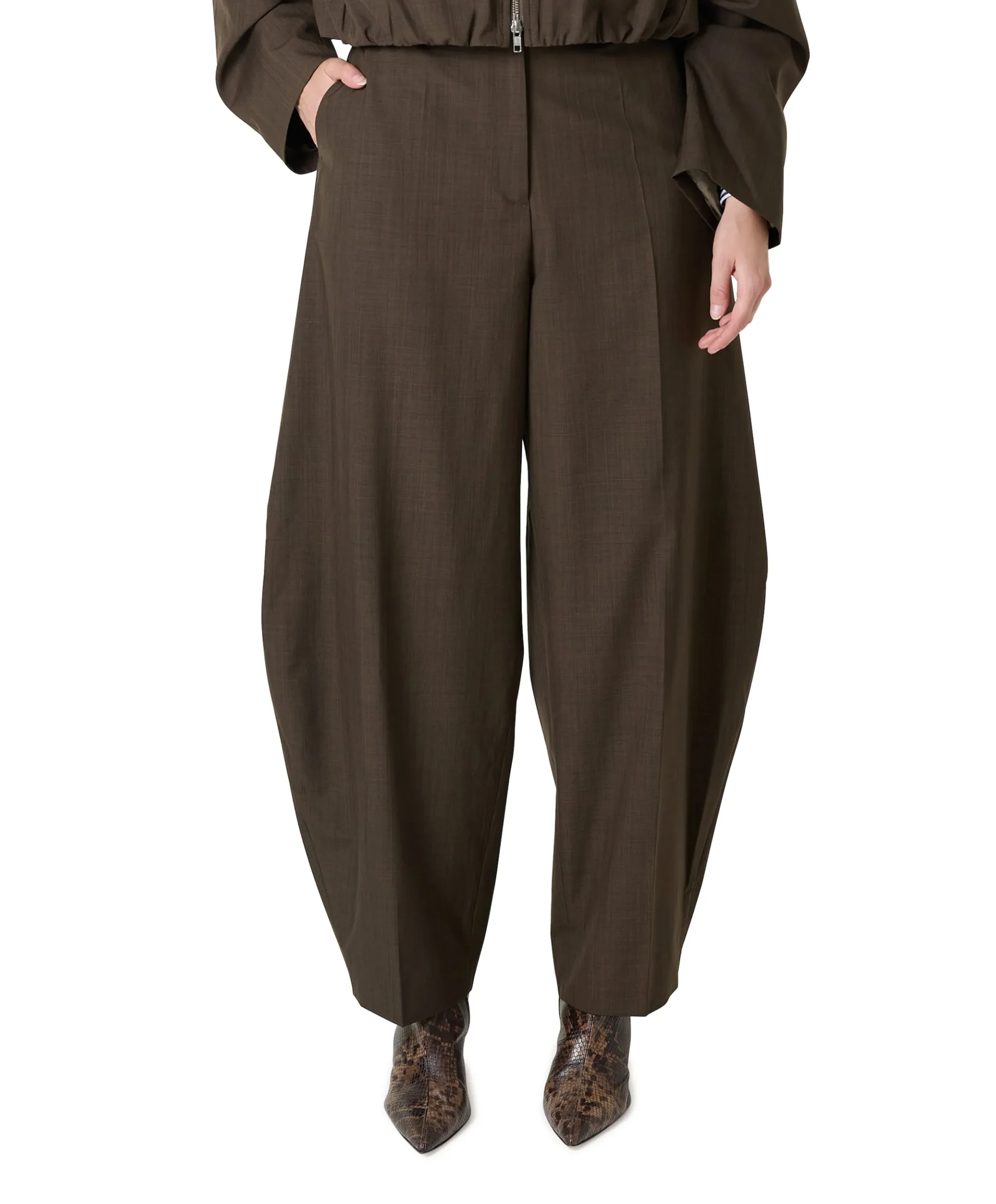 Dante Mid waist Pants dames broek groen
