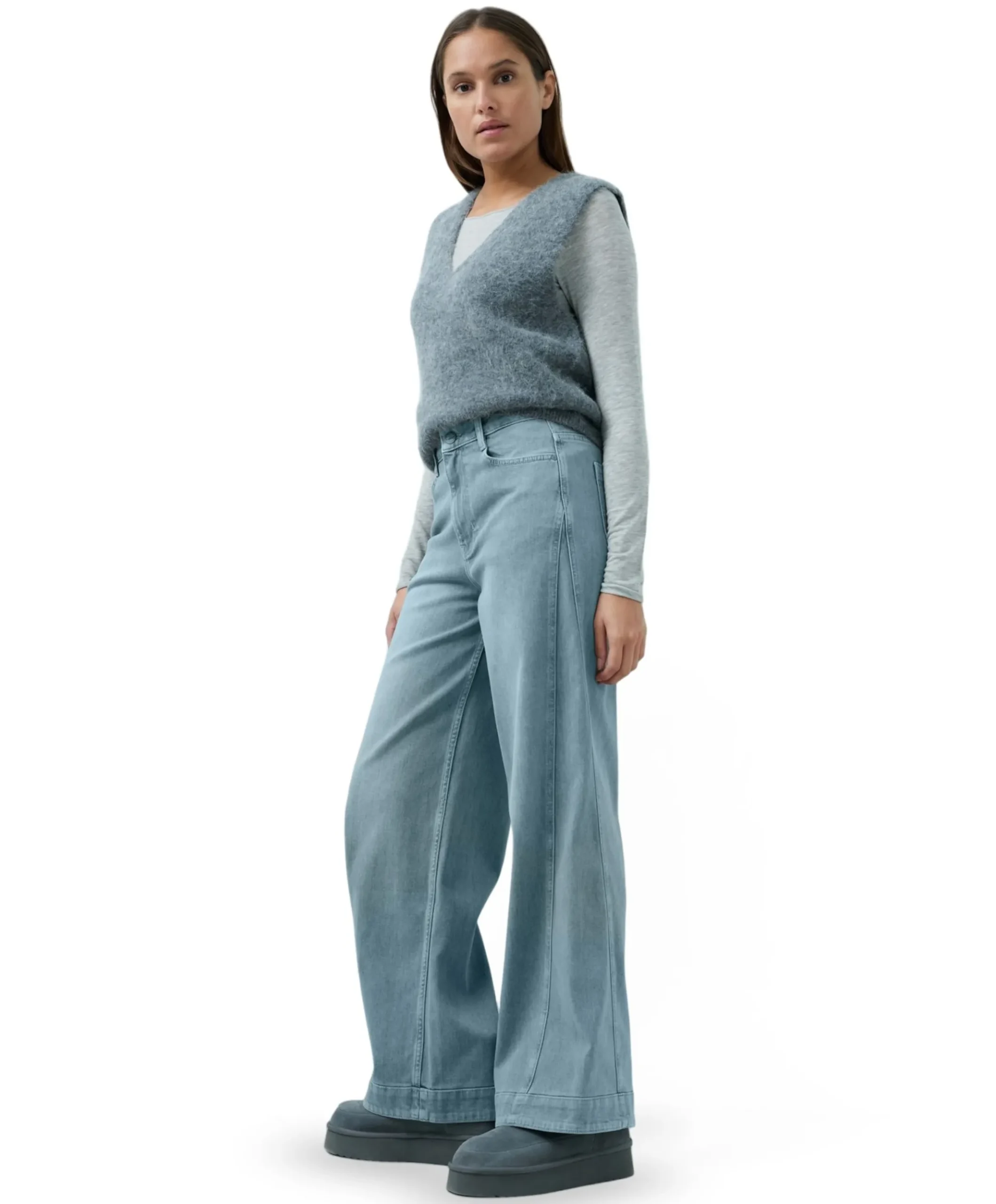 Denim barrel dames jeans blauw