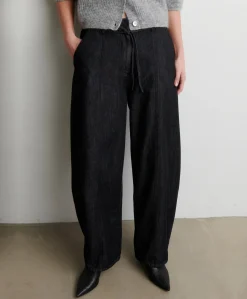 Dera Denim Cargo Trousers dames broek zwart