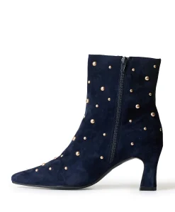 Desdemona dames enkellaarzen blauw
