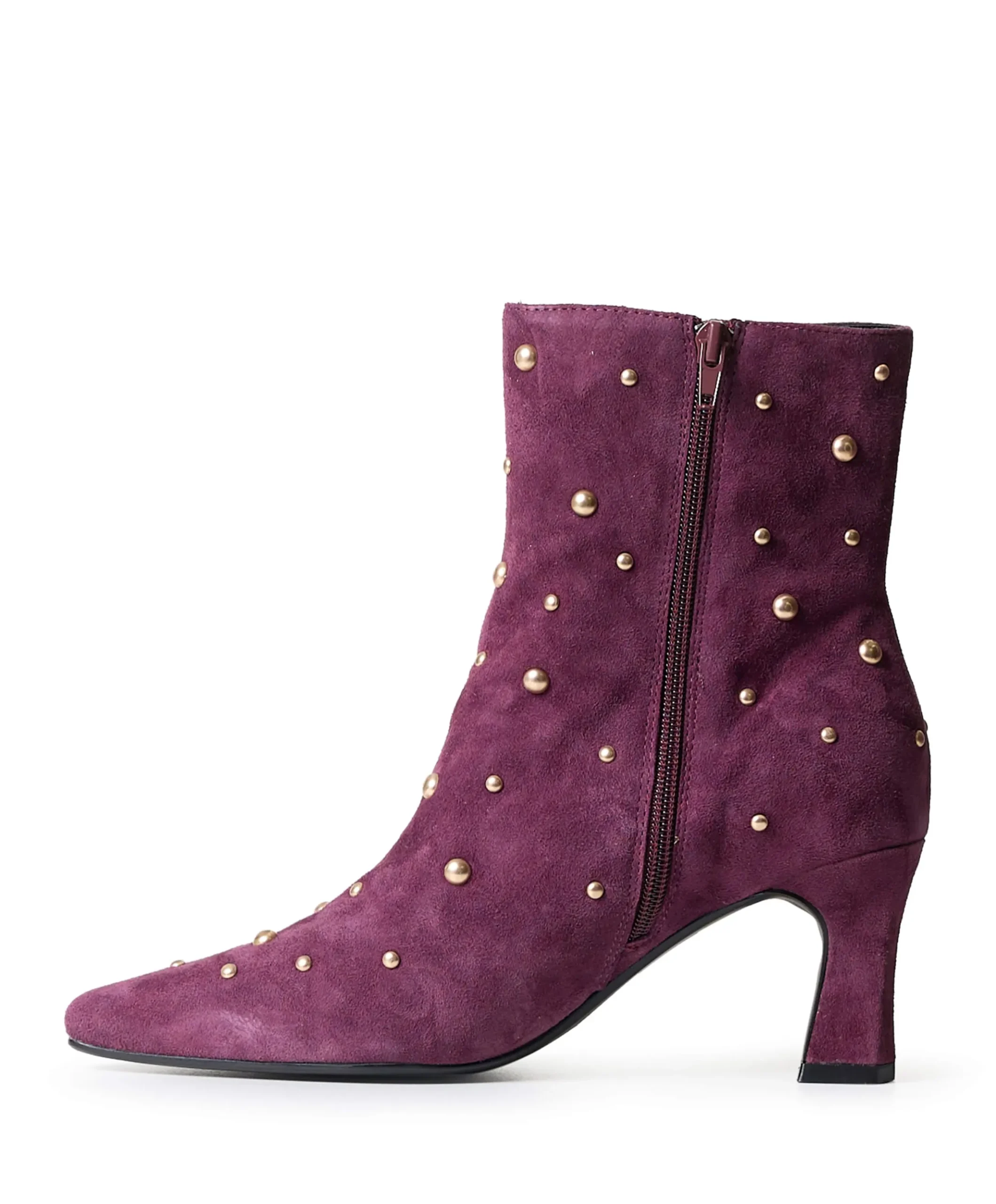 Desdemona dames enkellaarzen bordeaux
