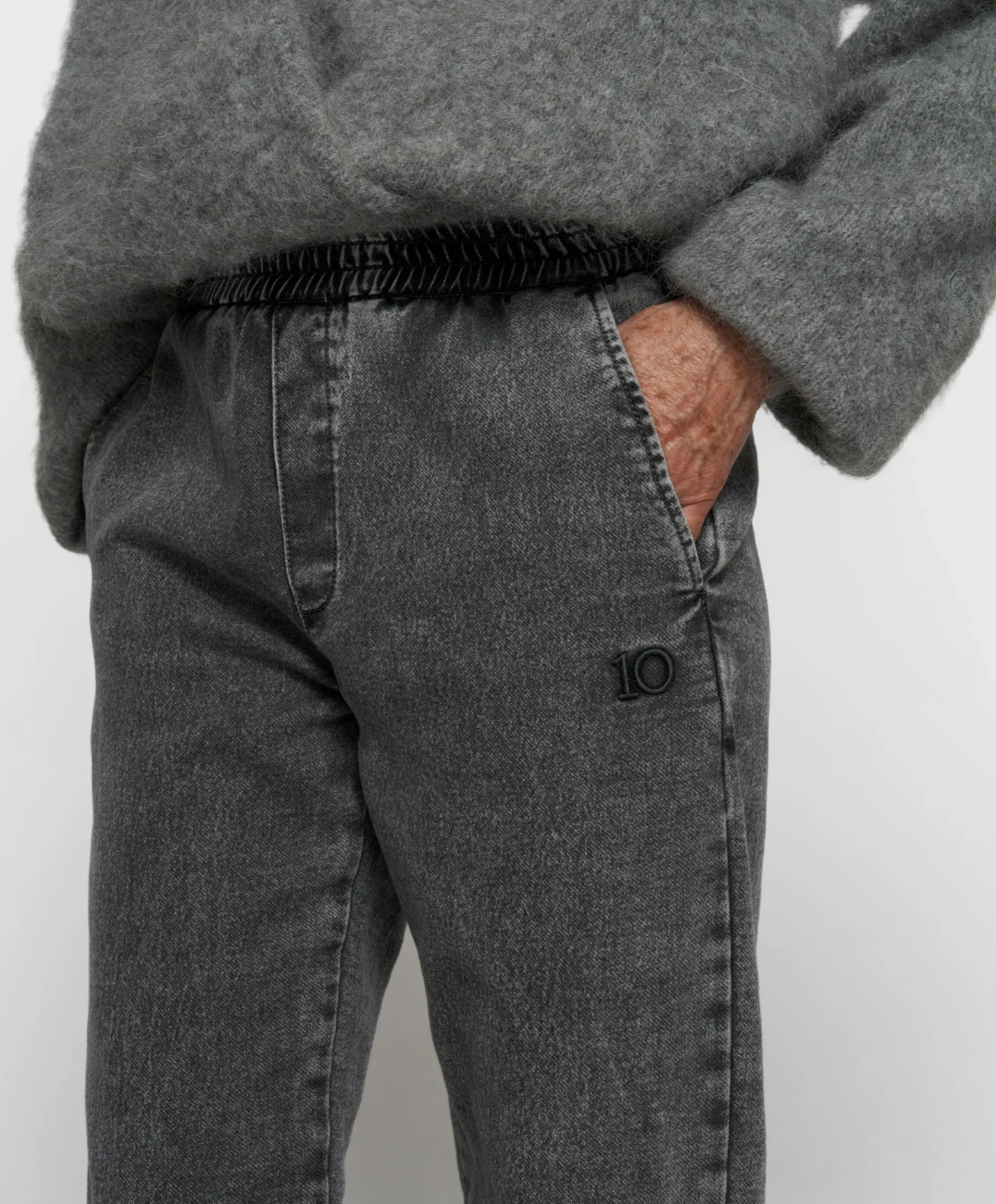 easy jog denim dames broek zwart