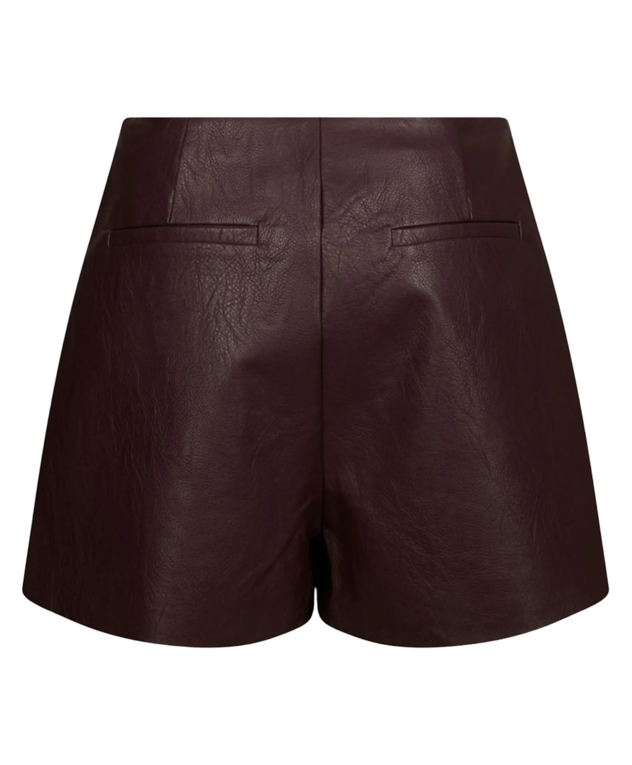 Elayne Faux Leather dames broekrok bordeaux