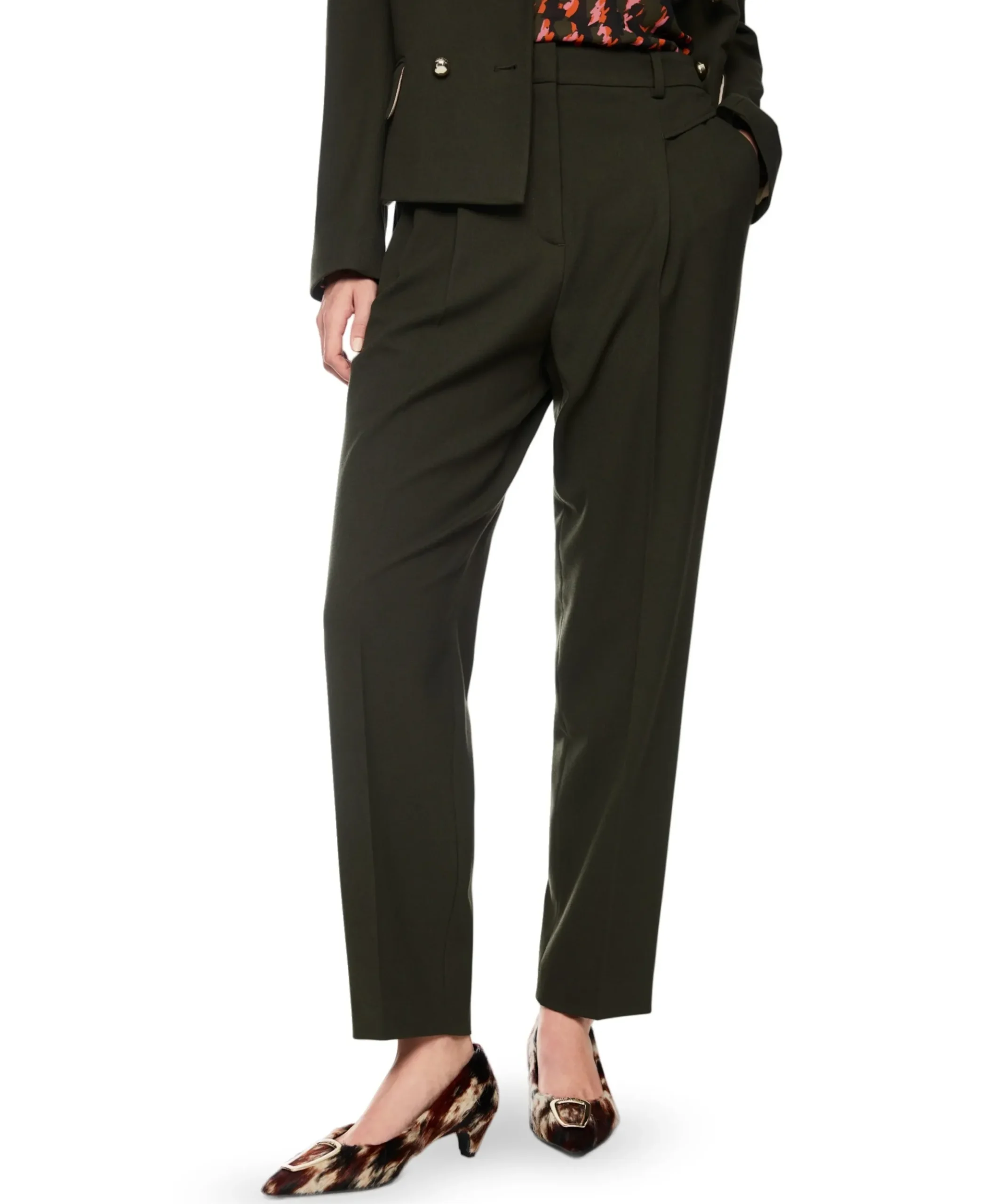 FAQUS dames pantalon groen