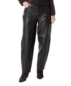 Fenne Leather dames broek bruin