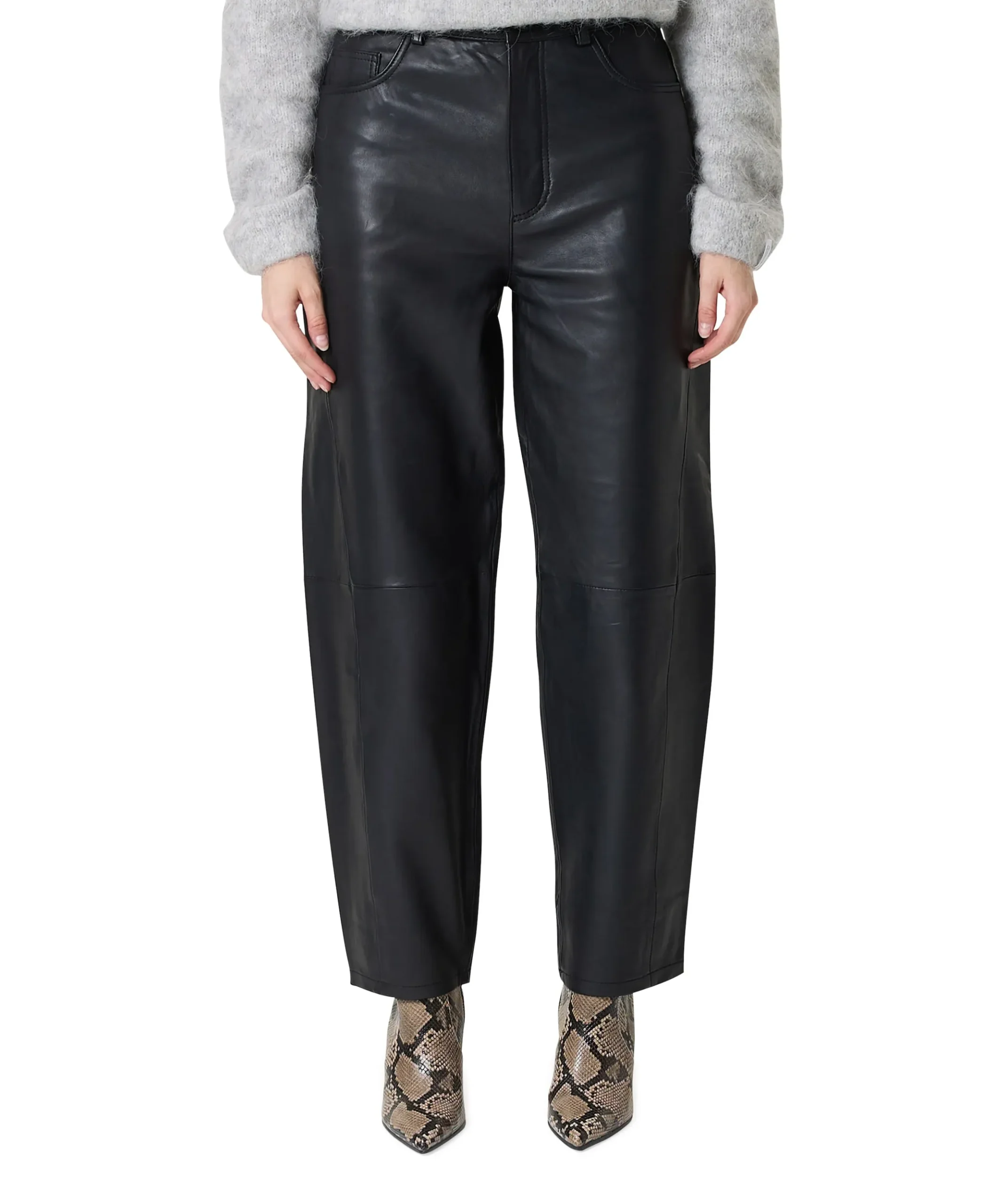Fenne Leather dames broek zwart