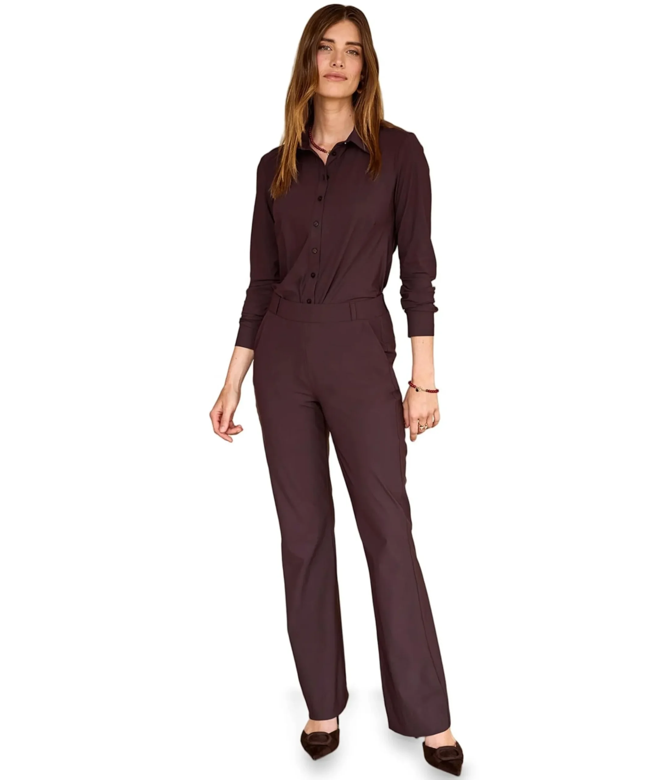 Flair bonded broek bruin