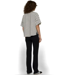 flare punto pants dames broek zwart