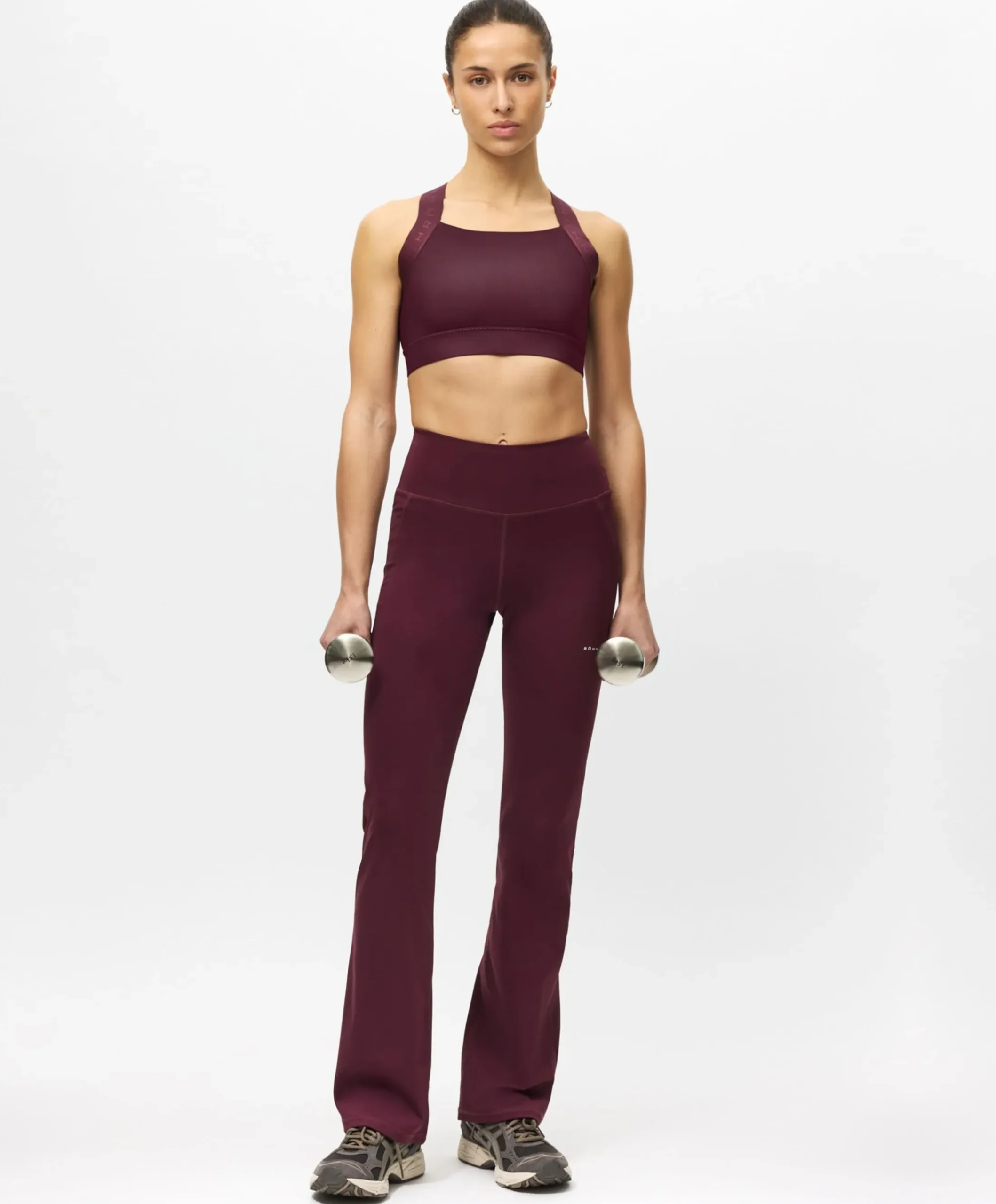 Flattering High Waist Pants dames tights bordeaux