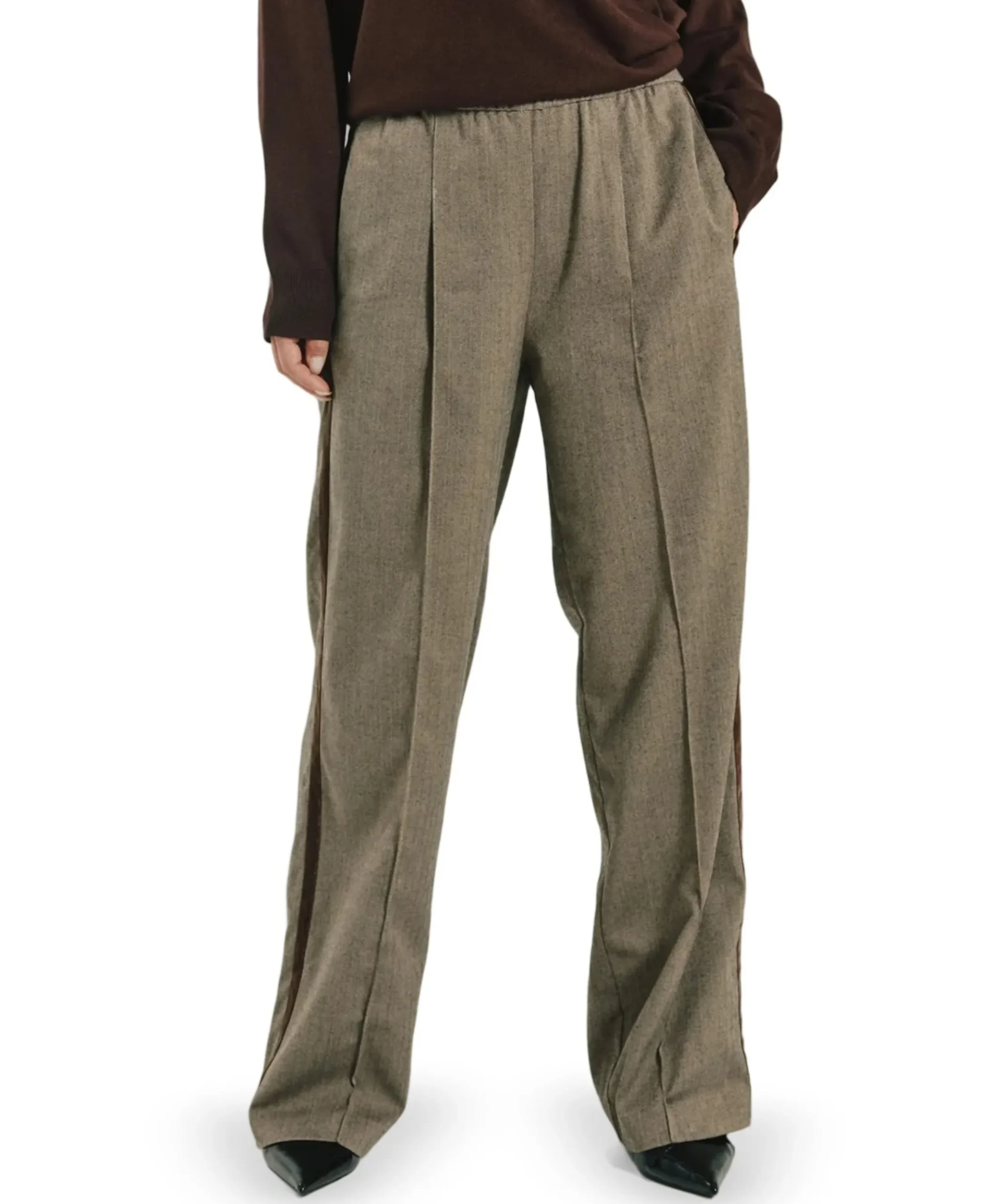 FQSOFY dames broek bruin