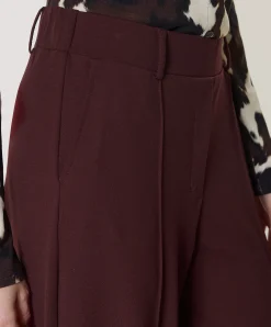 GENIVA dames broek bordeaux
