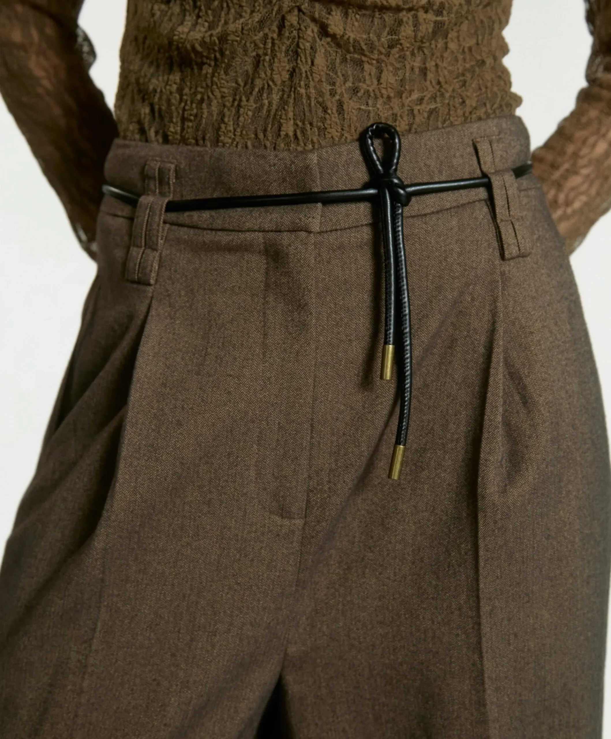 HAILEY TWEED VIS 518 dames broek bruin
