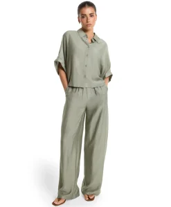 IRREGULAR WIDE LEG dames broek groen