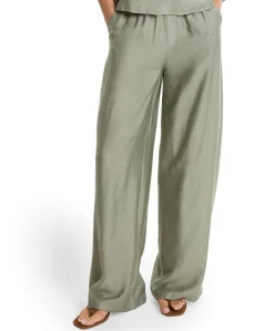 IRREGULAR WIDE LEG dames broek groen
