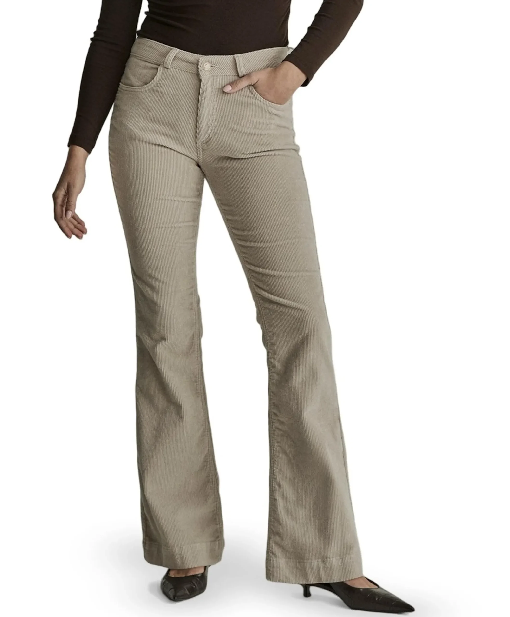 Jade - Vintage Corduroy - 001 - Bla dames broek ecru