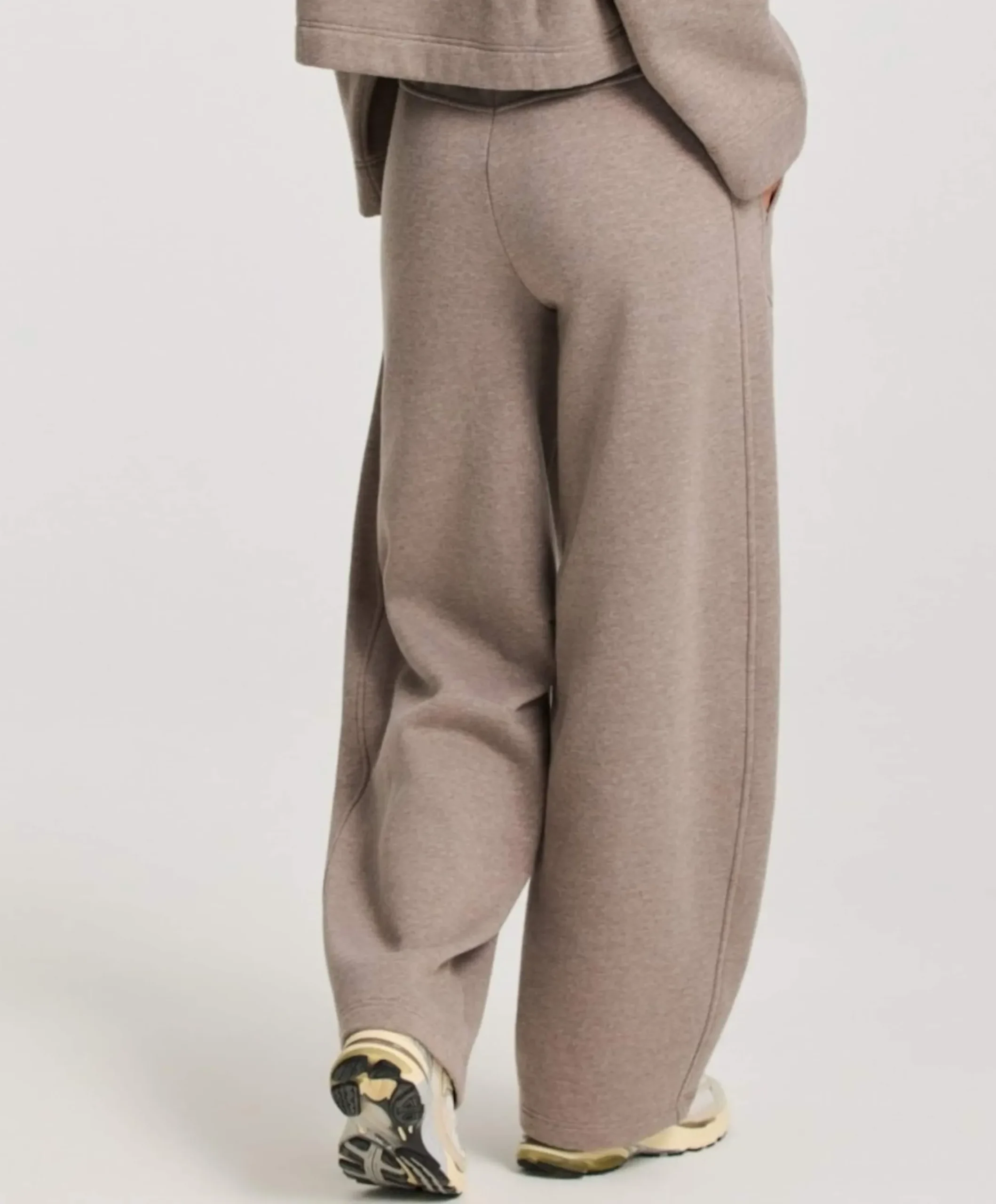 Jayden Wide Leg Jogger dames trainingsbroek bruin