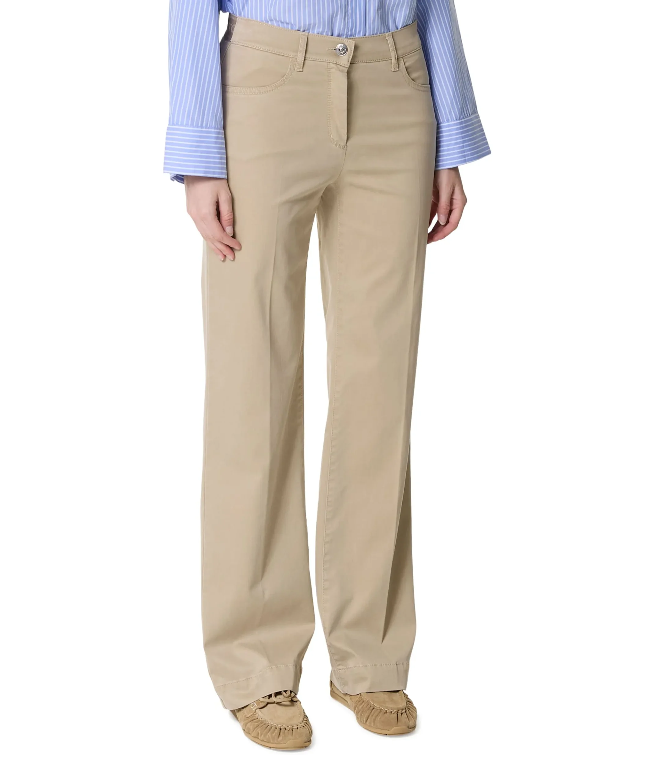 Jenny Wide dames broek beige