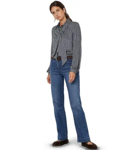 Jenny Wide dames jeans blauw