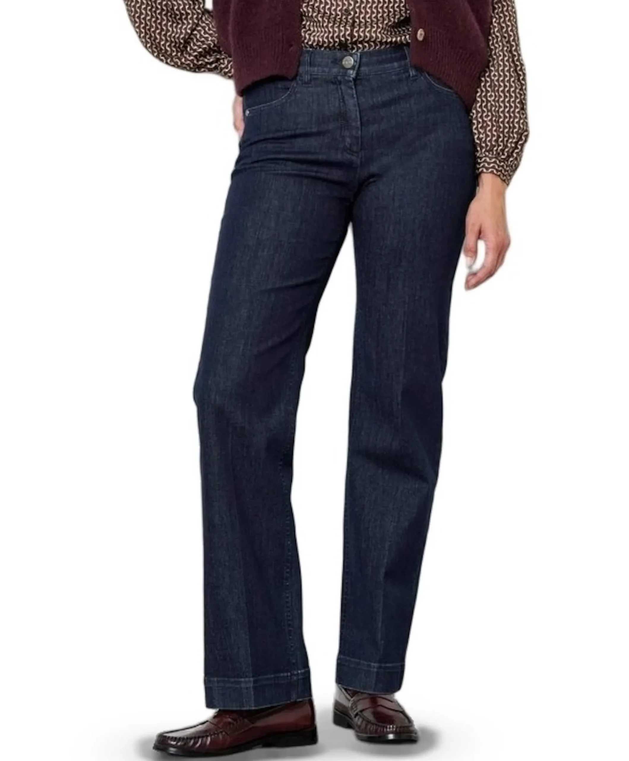 Jenny Wide dames jeans blauw