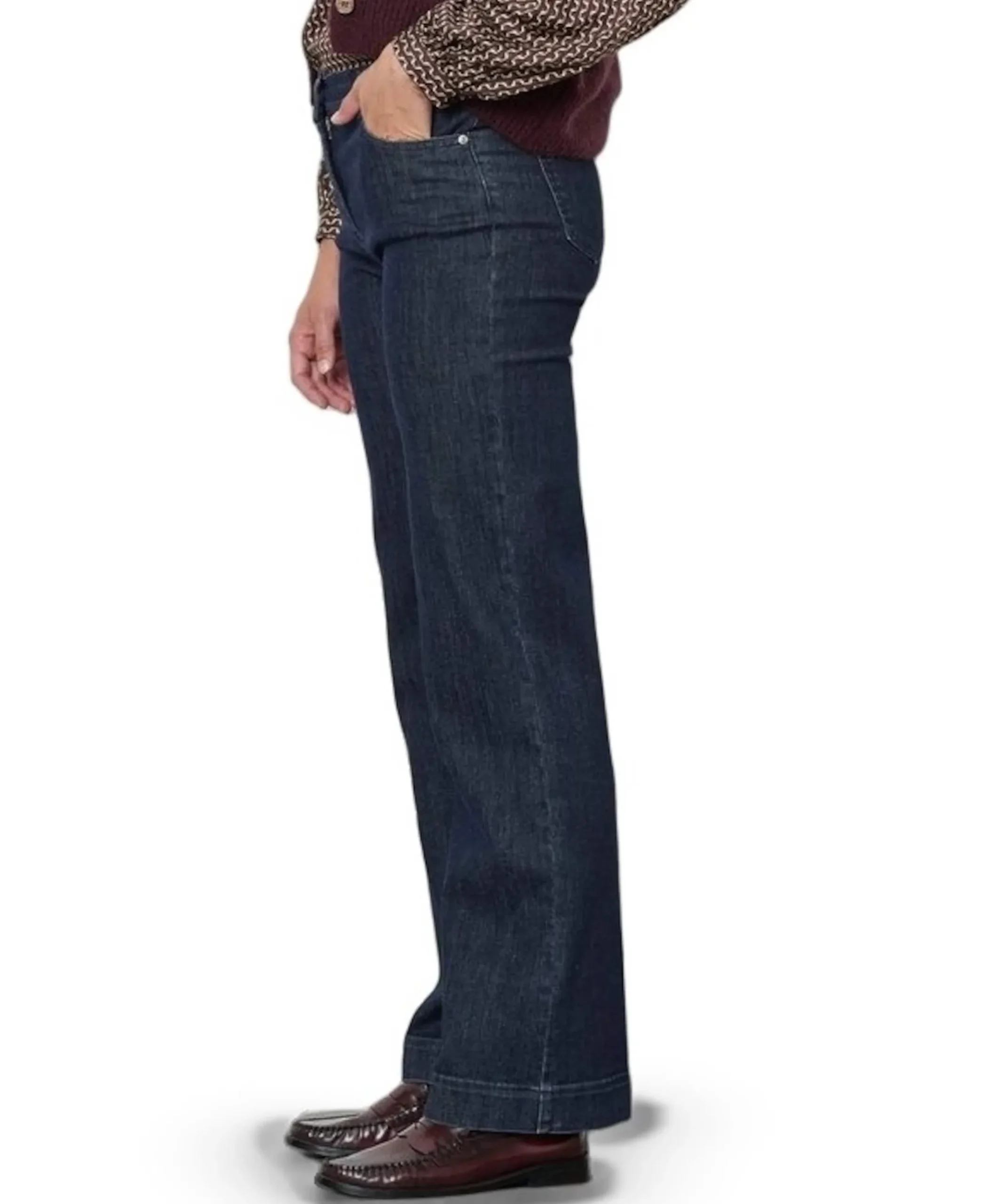 Jenny Wide dames jeans blauw