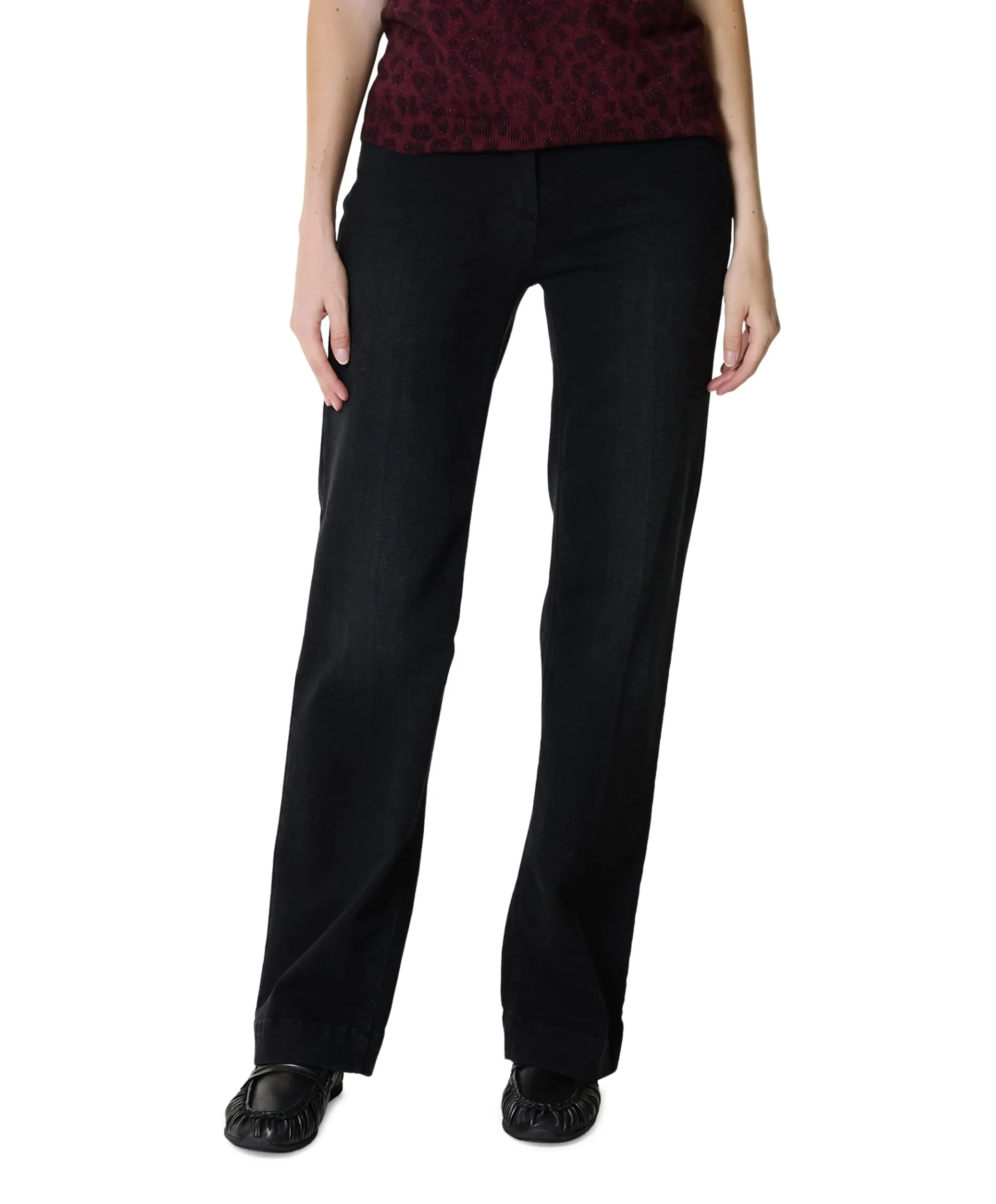 Jenny Wide dames jeans zwart
