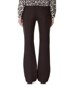 Jenny Wide Flared dames broek bruin