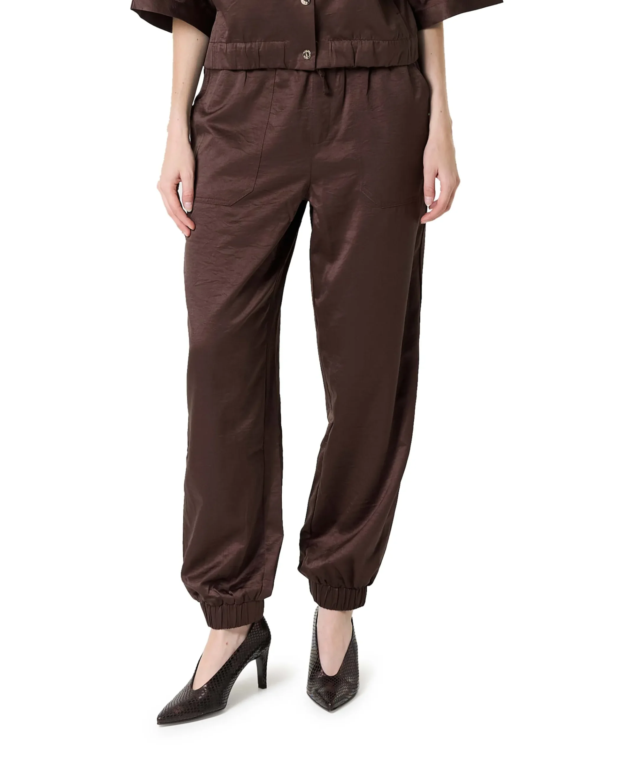 Jogger-Fit dames broek bruin