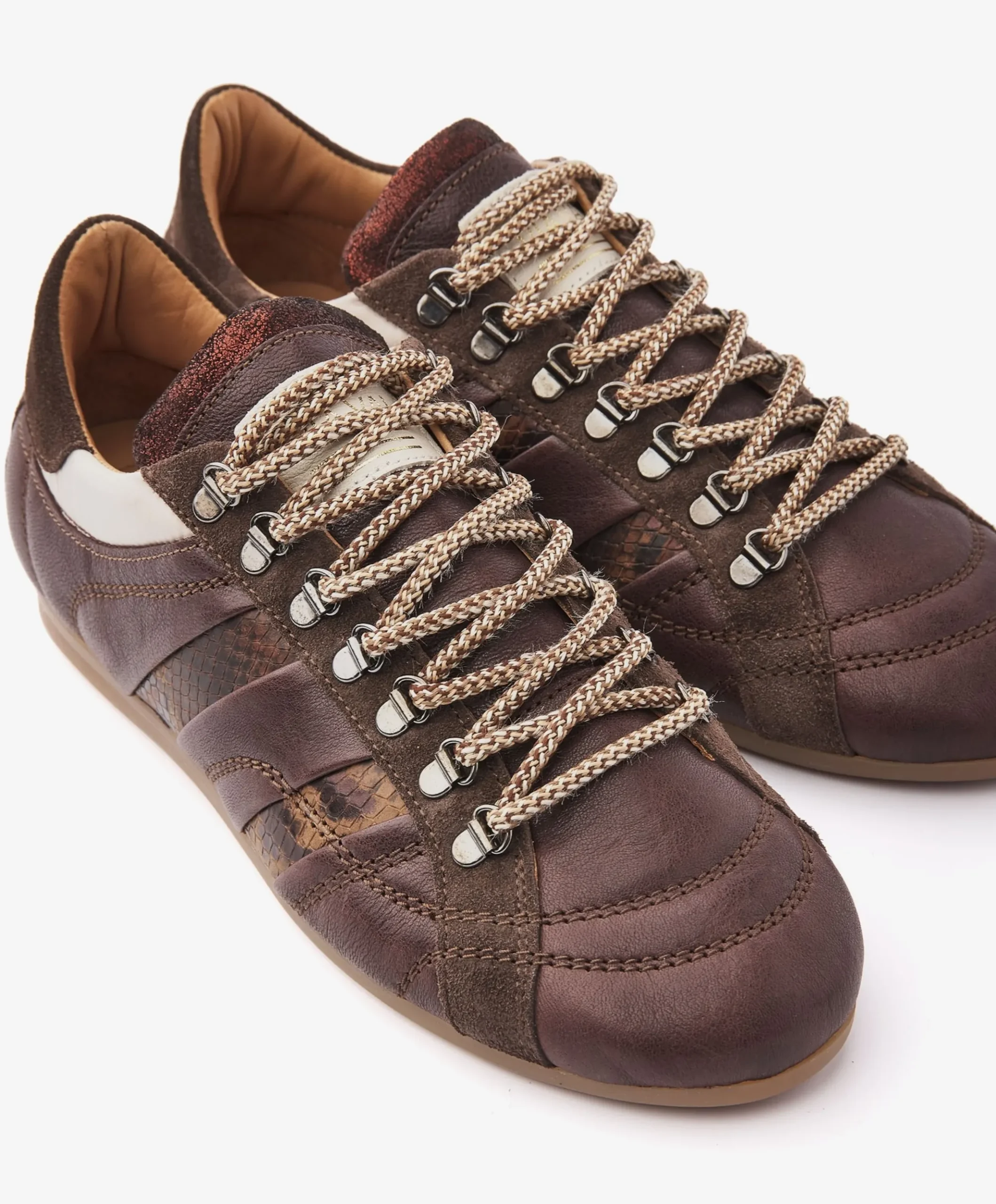 June Jackie dames sneakers bruin