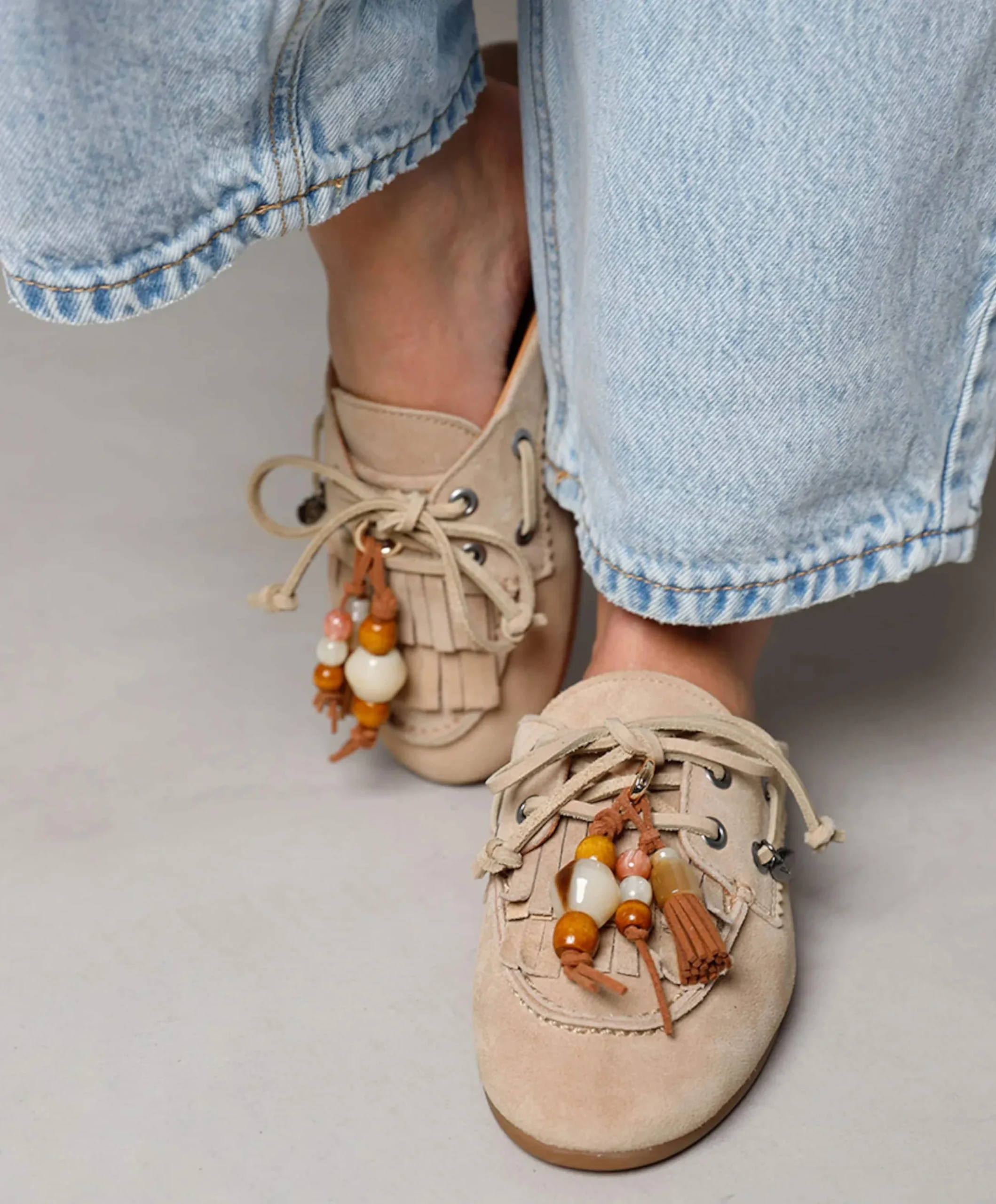 June Rhea dames clogs beige