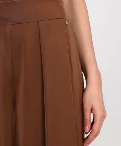 June Shiny dames broek bruin