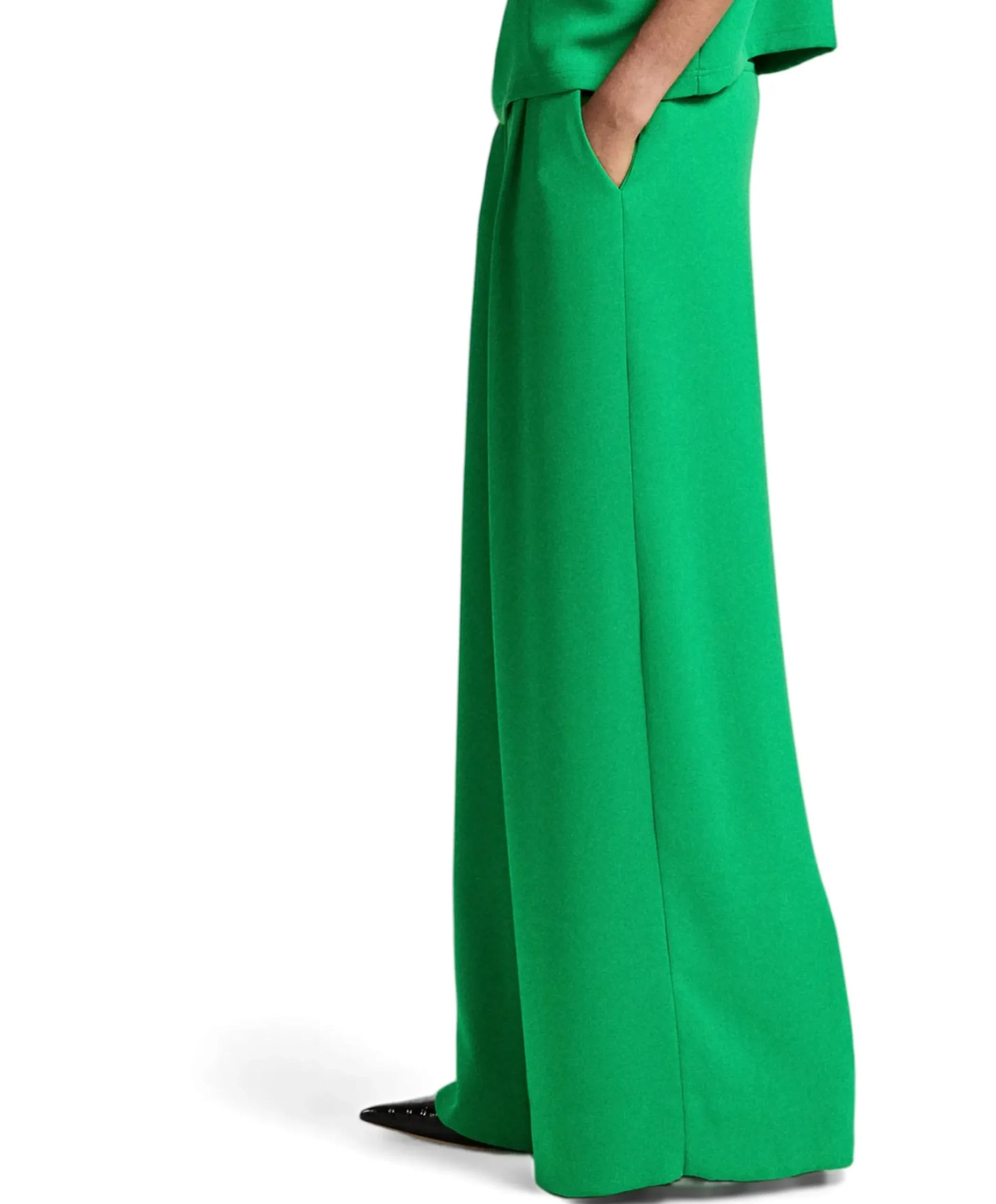 Kelsea Wide Leg dames pantalon groen