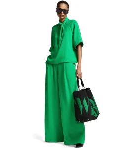 Kelsea Wide Leg dames pantalon groen
