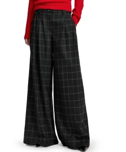 Kollection Wide Leg dames pantalon zwart