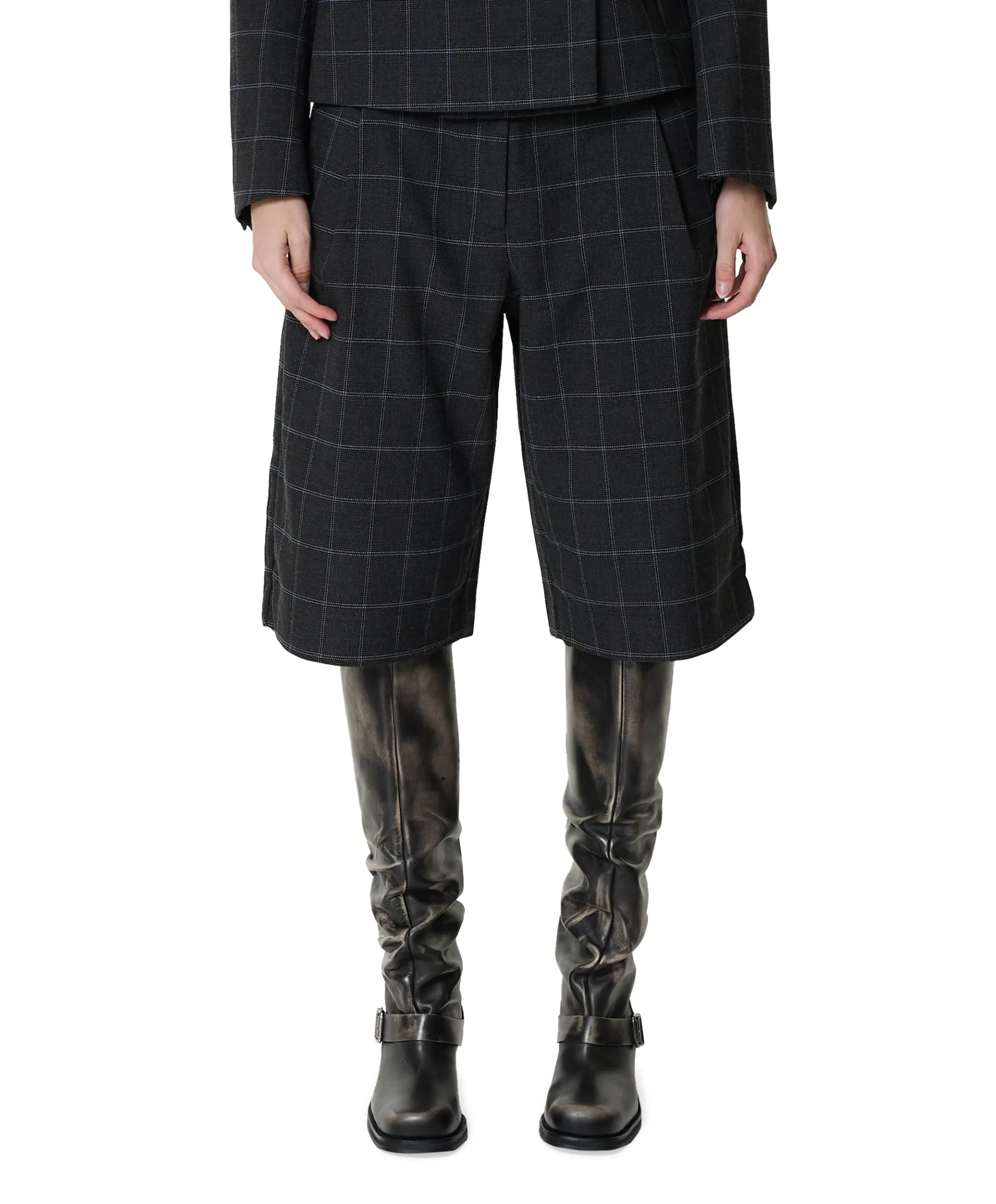Kreme Wide Leg dames bermuda grijs