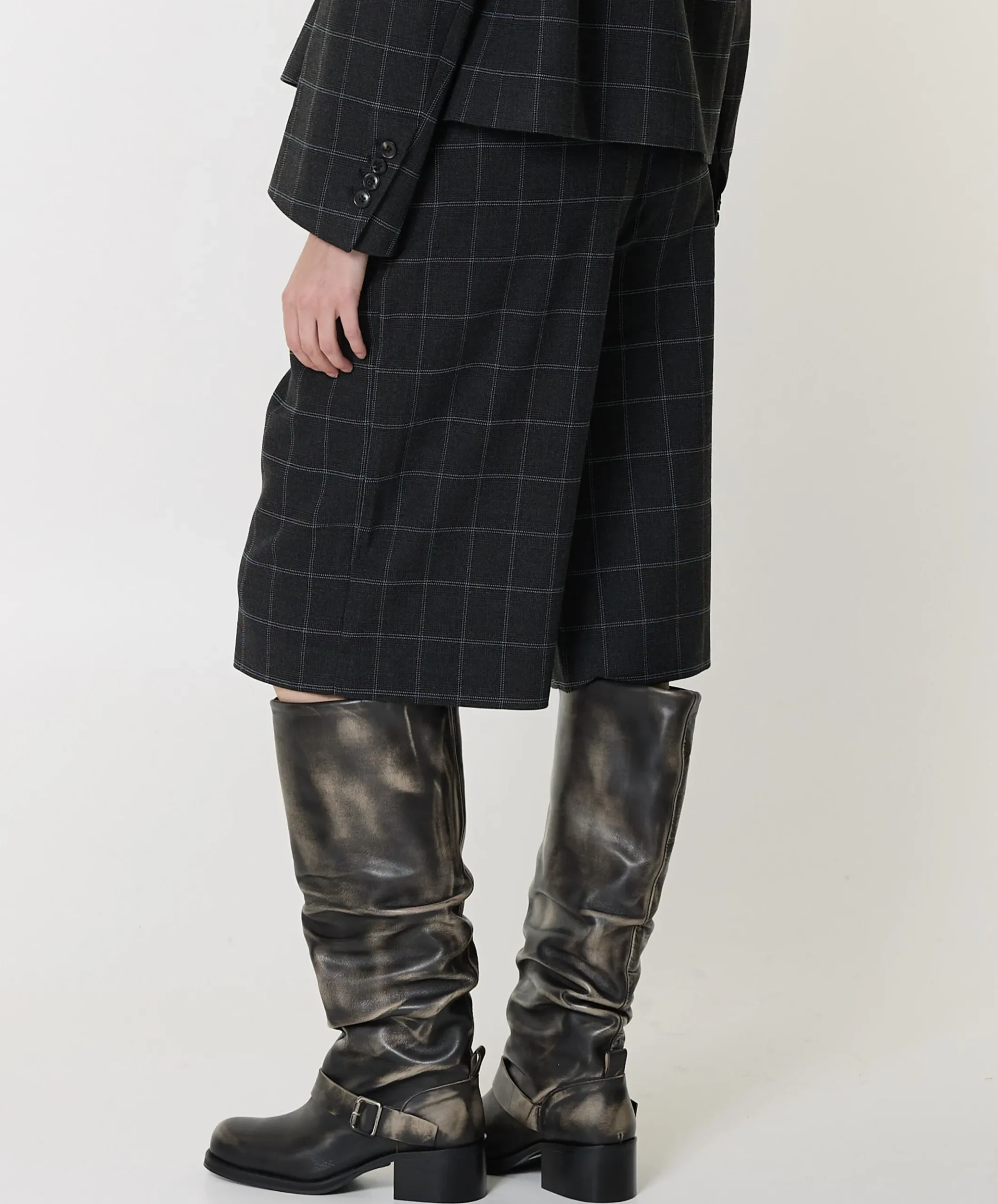 Kreme Wide Leg dames bermuda grijs