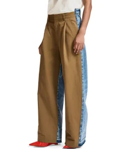 Krisp Fabric Mix Jeans dames jeans beige