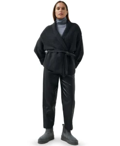 Kunstleren dames broek zwart