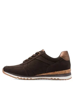 Lace-up dames sneakers bruin