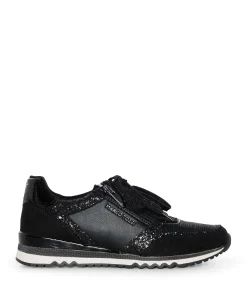 Lace-up dames sneakers zwart