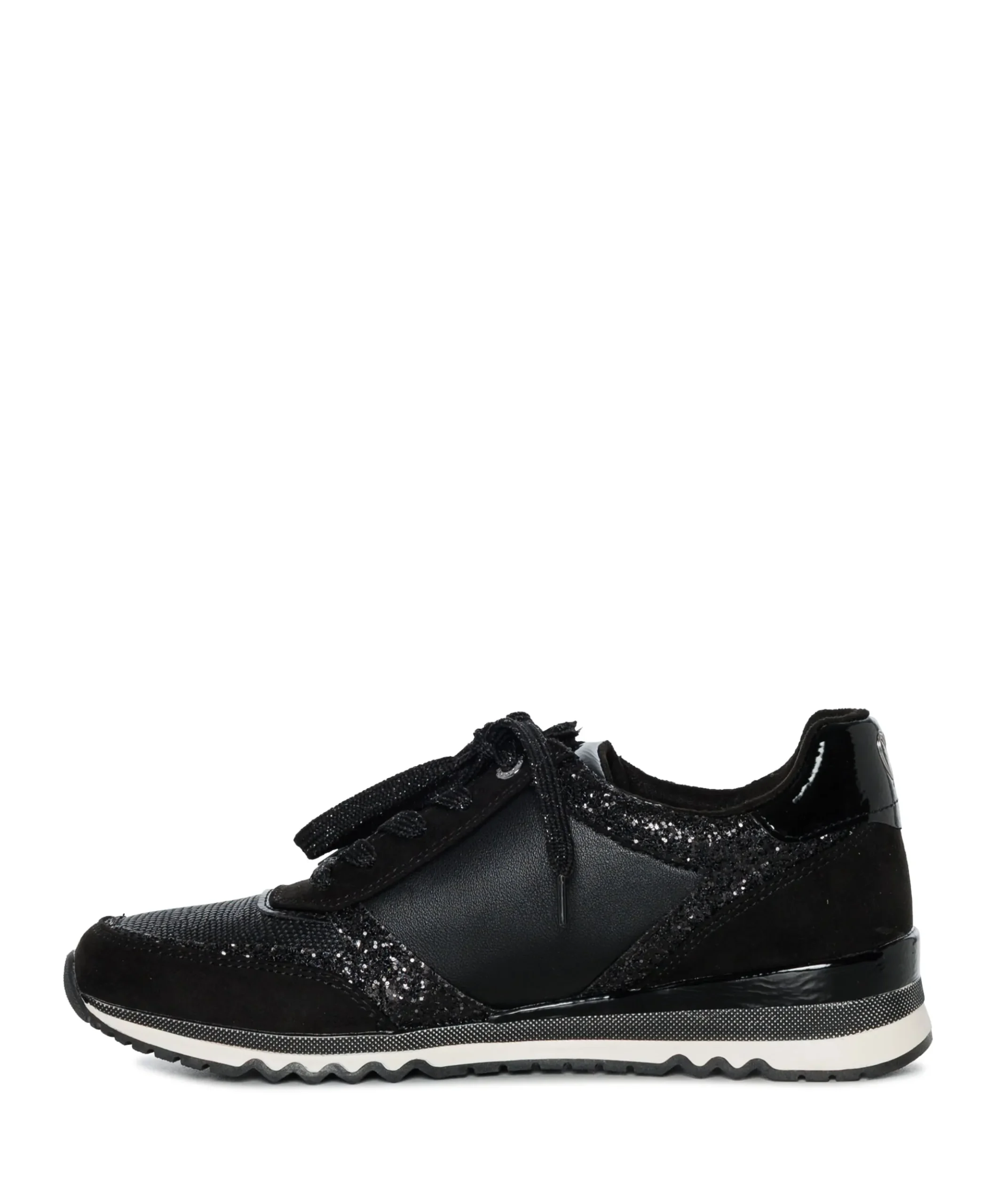 Lace-up dames sneakers zwart
