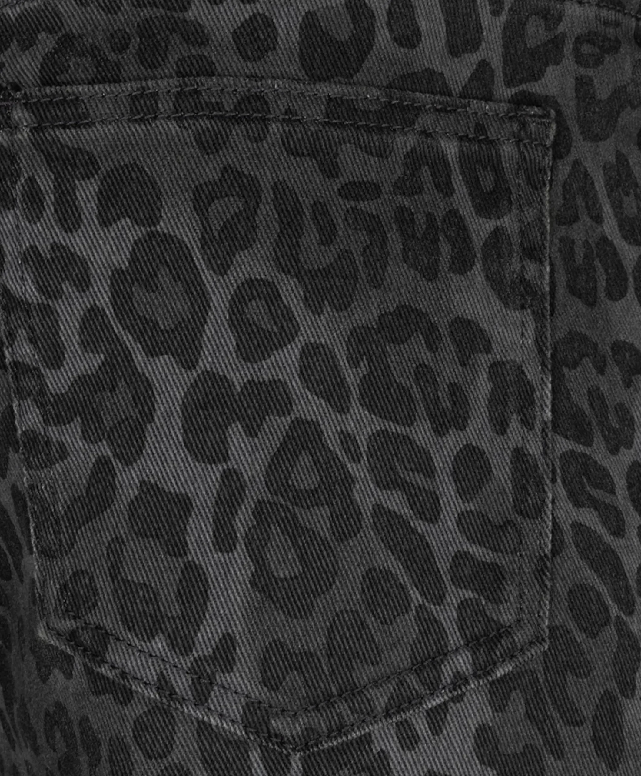 Leopard dames jeans grijs