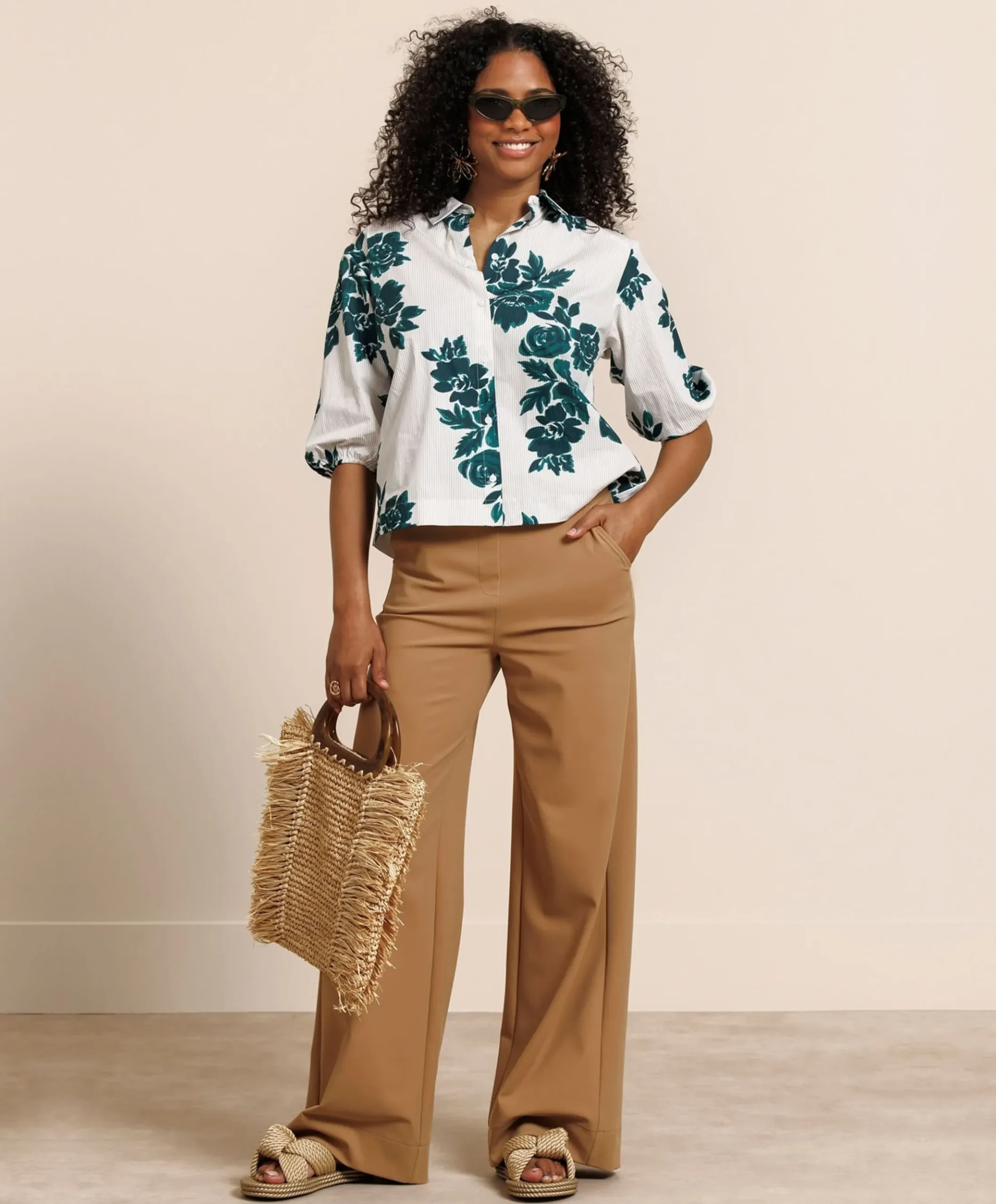 Lexie bonded dames broek beige
