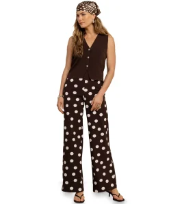 Lexie dot dames broek bruin