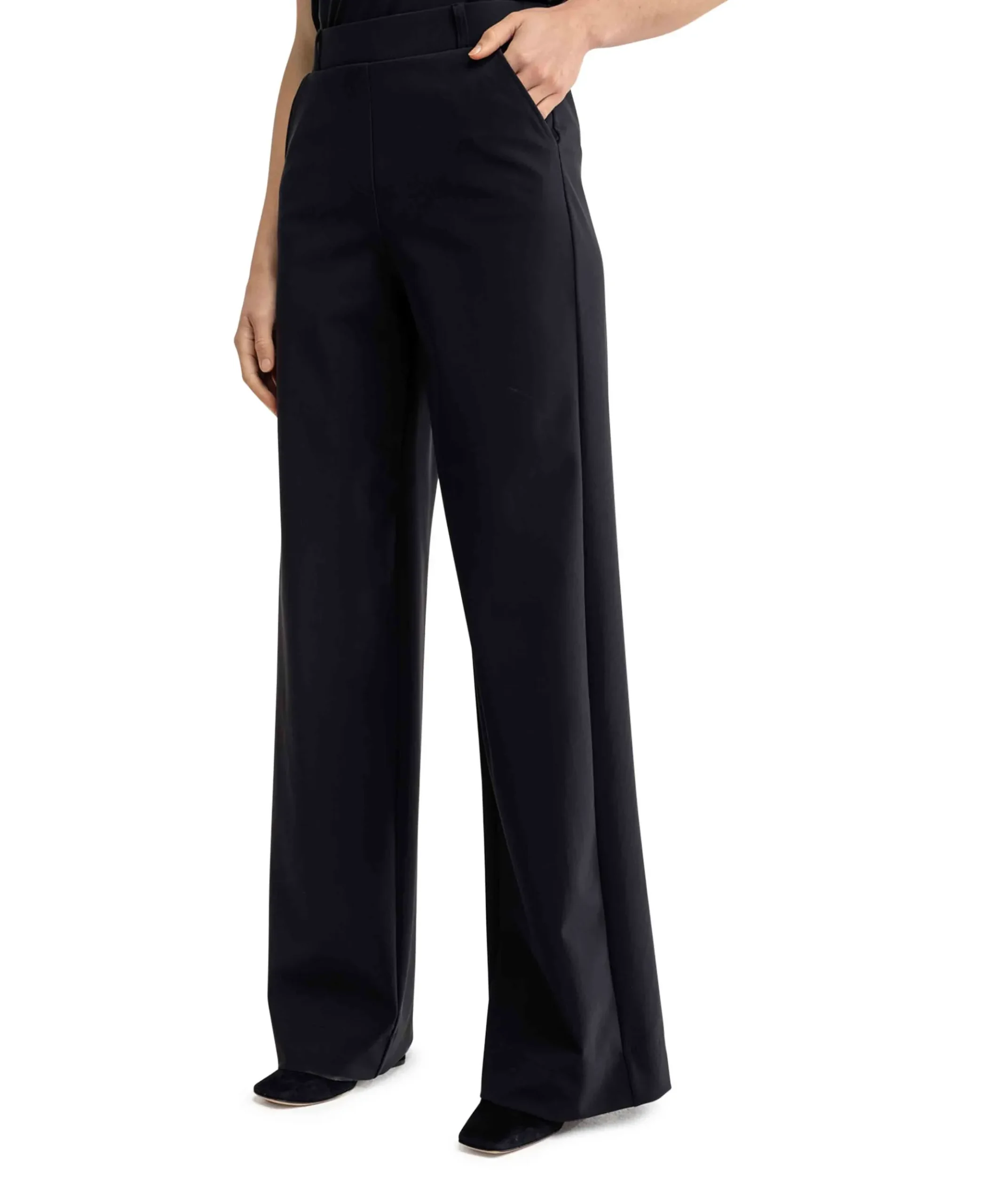 Lexie LONG bonded trousers dames broek zwart