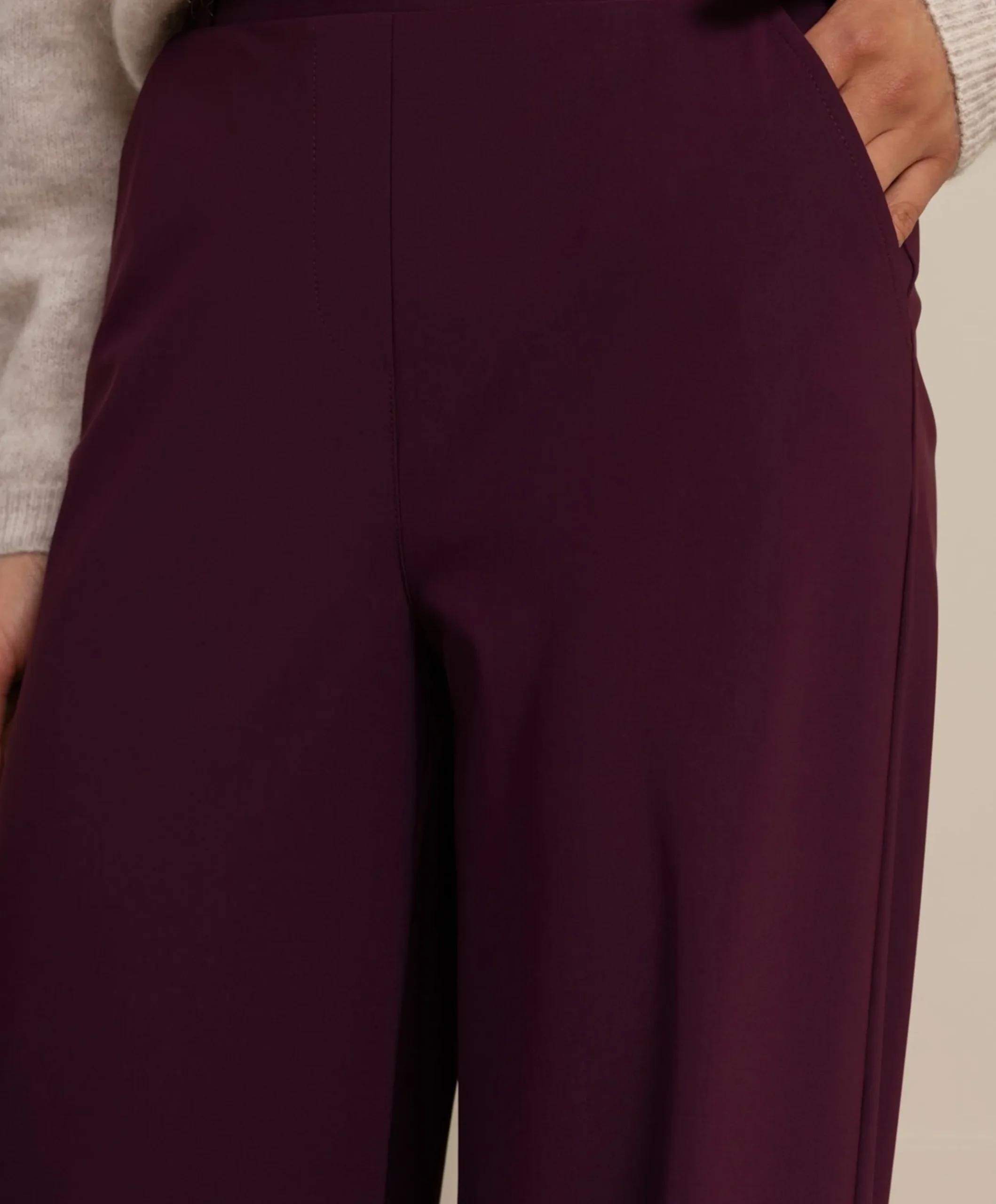 Lexie LONG bonded trousers dames broek bordeaux